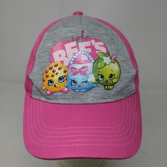 Shopkins Girl's Strapback Hat Pink OSFM Graphic Logo BFF's 2018 100% Cotton - Picture 2 of 8